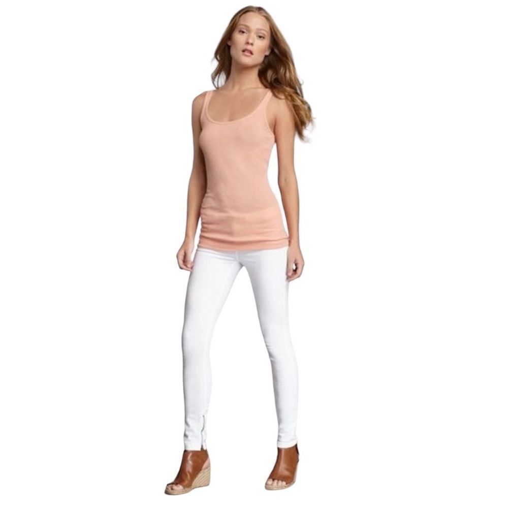 Vince Calgary Skinny Ankle Zip Soft Stretch Denim Jeans White US 28